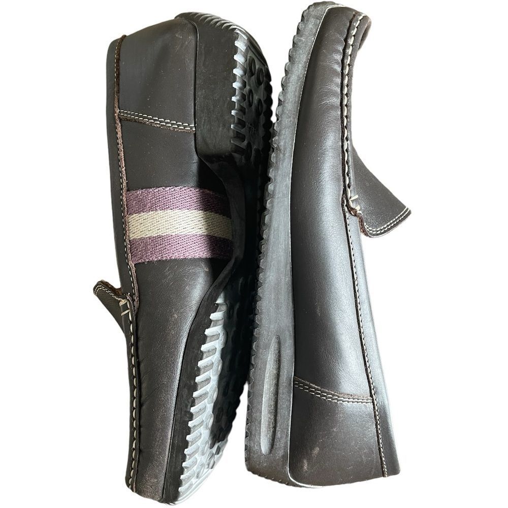 Bally Of Switzerland Delos Chocolate Brown Driving Loafers Size 37.5 - Picture 4 of 12
